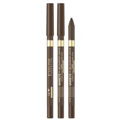 Гель-водостойкий карандаш для глаз, 02, коричневый Eveline Cosmetics Variete