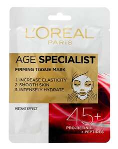 Укрепляющая тканевая маска, 30 г L&apos;oreal Paris, Age Specialist 45+, L&apos;oréal Paris L'Oreal