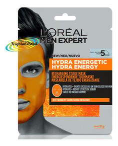 Энергетическая тканевая маска 1шт 30г L&apos;Oreal Men Expert Hydra Energetic, L&apos;oréal Paris L'Oreal
