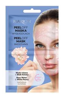 Разглаживающая маска-пленка для лица, розовая вода и белые цветы 18мл Marion