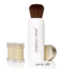 Многоразовая кисть Amazing Base, рассыпчатая пудра, SPF 20, теплый шелк Jane Iredale