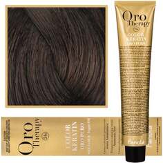 Краска для волос, 100 мл Fanola, Oro Therapy, Color Keratin Oro Puro, 4.0