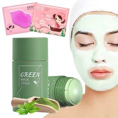 Маска для лица в виде стика с зеленым чаем + маски для лица Пилатен, 2 шт. Melao, зеленый