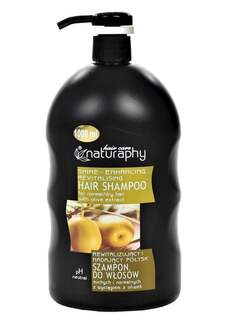 Восстанавливающий и блестящий шампунь для сухих и нормальных волос с экстрактом оливы 1л., Blux Cosmetics