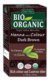 Органическая краска для волос на основе хны 11 темно-коричневая, 100 г Indus Valley, Bio Organic