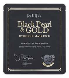 Гидрогелевая увлажняющая и питательная маска с золотом и черным жемчугом, 30 г Petitfee, Black Pearl&amp;Gold
