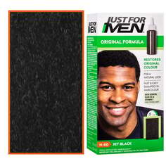 Краска-обезжириватель для волос Just For Men для мужчин 66мл с витамином Е, ромашка H60 Natural Jet Black, inna