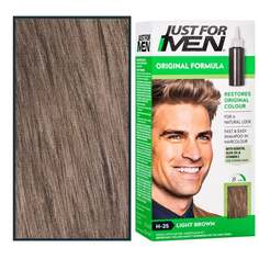 Краска-обезжириватель для волос Just For Men для мужчин 66мл с витамином Е, ромашка H25 Светло-коричневый, inna