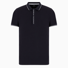 Футболка поло Armani Exchange Slim Fit Stretch Jersey Cotton, темно-синий