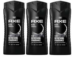 Черный, Гель для душа, 3x400 мл Axe