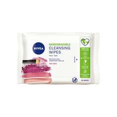 Биоразлагаемые успокаивающие салфетки для вас 25шт Nivea, Biodegradable Cleansing Wipes