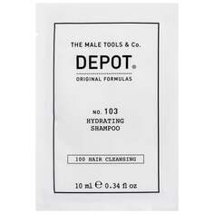 Депо, НЕТ. 103 Увлажняющий шампунь для волос для мужчин, с имбирем, маслом макадамии, алоэ, 10 мл, Depot