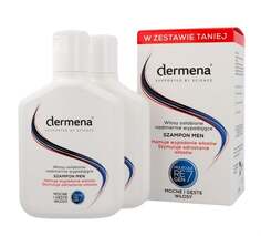 Шампунь против выпадения волос 2 шт., 200 мл Dermen, Supported By Science DUO Men, Dermena