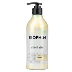Жидкое мыло Botanical Liquid Soap с помпой с ореховой водой 400мл, Biophen