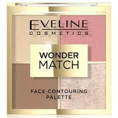 Палетка для контуринга лица 02, 10 г Eveline Cosmetics, Wonder Match