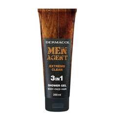 Гель для душа Extreme Clean, 3 в 1, 250 мл Dermacol, Men Agent