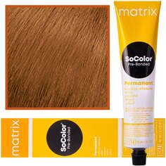 Перманентная профессиональная краска для волос цвет 8C Светлый медный блондин 90мл, кремовая консистенция Matrix So Color Pre Bond