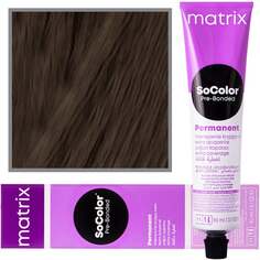 Перманентная профессиональная краска для волос 506NA Extra Covering Dark Blonde Neutral Ash 90мл Matrix SoColor Pre Bond