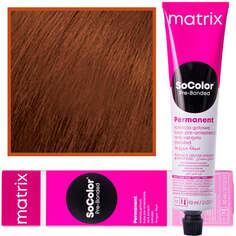 Перманентная профессиональная краска для волос цвет 6С Темно-медный блондин 90мл, кремовая консистенция Matrix So Color PreBond