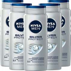 Гель для душа, 5x500 мл Nivea Men, Silver Protect