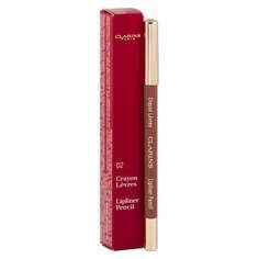 Карандаш для губ, оттенок 02 Nude Beige, 1,2 г Clarins, Crayon Levres, коричневый