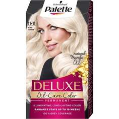 Перманентная краска для волос Palette Deluxe Oil Care Color с микромаслами 11-11 ультра титановый блондин