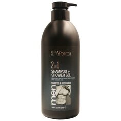 Шампунь и гель для душа, 1000мл Spa Pharma, Men 2in1 Shampoo + Shower Gel