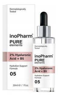 Сыворотка для лица с 2% гиалуроновой кислотой и витамином B5, 30 мл InoPharm, Pure Elements
