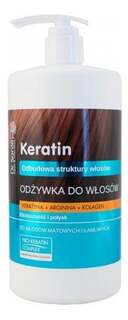 Доктор Sante, Keratin, кондиционер для волос с кератином, аргинином и коллагеном, 1000 мл, Dr. Sante