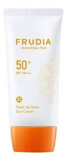 Солнцезащитный крем-база под макияж с фильтром SPF50+ 50г 5050г Frudia Tone up base