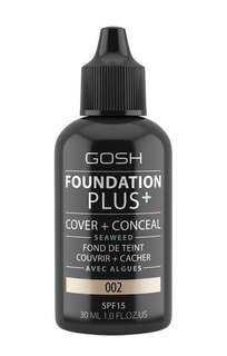 Покрывающий и корректирующий тональный крем 002 Ivory 30 мл Gosh Foundation Plus Gosh!