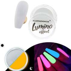 Светящаяся в темноте пудра AlleNaznokcie, Fluo Lumino Effect 3, AllePaznokcie