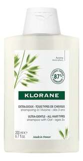 Нежный шампунь для волос с овсяным молочком, 200 мл Klorane, Ultra Gentle Shampoo