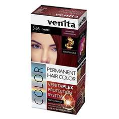 Краска для волос с системой защиты цвета 5.66 Вишня Venita, Plex Protection System Permanent Hair Color