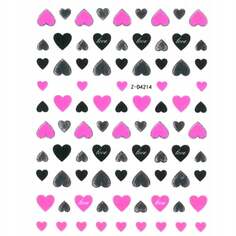 Тонкие самоклеящиеся наклейки для ногтей, наклейки для дизайна ногтей, неоновый розовый № Z-D4214, AllePaznokcie