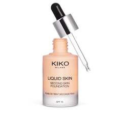 Жидкая основа Warm Beige 10, 30 мл Kiko Milano, Liquid Skin Second Skin Foundation