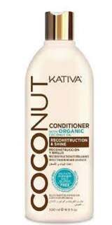 Кокосовый кондиционер для волос, восстанавливающий и придающий блеск, 500 мл Kativia