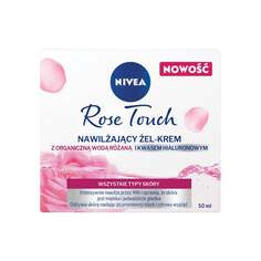 Увлажняющий гель-крем с органической розовой водой и гиалуроновой кислотой 50мл Nivea, Rose Touch