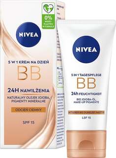 Крем 5в1 Увлажняющий SPF15, Темный оттенок, 50мл Nivea, BB-