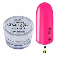 Декоративный гель, Краска-гель Hot Pink EM Nail