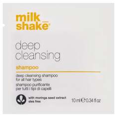 Шампунь Milk Shake глубоко очищающий для всех типов волос, увлажняющий и восстанавливающий, с медом, 10 мл