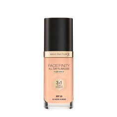 Тональный крем для лица 3в1, оттенок 45 Warm Almond, Spf 20, 30 мл Max Factor, Facefinity