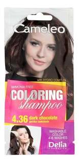 Шампунь-краситель Cameleo 4.36 Темный шоколад 40мл Delia Cosmetics
