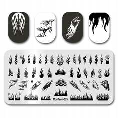 Шаблоны пластин для штампов для ногтей Fire MouTeen-025, Frezarkowo
