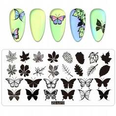 Пластина для штампов для ногтей Butterfly ZG-L010, Frezarkowo