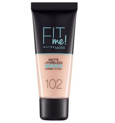 Тональный крем 102 Fair Ivory, 30 мл Maybelline, Fit me