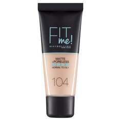 Тональный крем 104 Soft Ivory, 30 мл Maybelline, Fit me