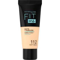 Тональный крем 112 Soft Beige, 30 мл Maybelline, Fit me