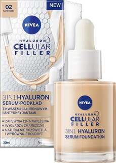 Сыворотка-основа 3 в 1, натуральный цвет, 30 мл Nivea Hyaluron Cellular Filler