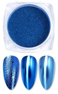 Пудра для ногтей - зеркальный эффект - Monochrome Blue, inna